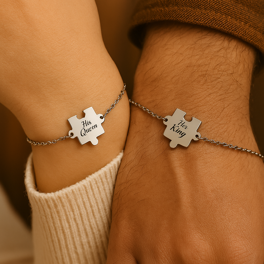 Bracciali Puzzle di Coppia Personalizzati – Insieme per Sempre