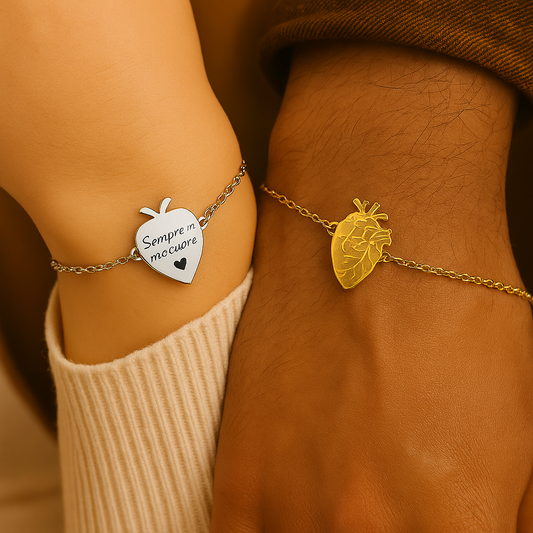 “Legame Vitale” – Bracciale Cuore Anatomico Personalizzabile