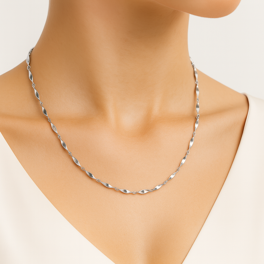 Collana Vento di Luce in Acciaio 316L, anallergica e non annerisce