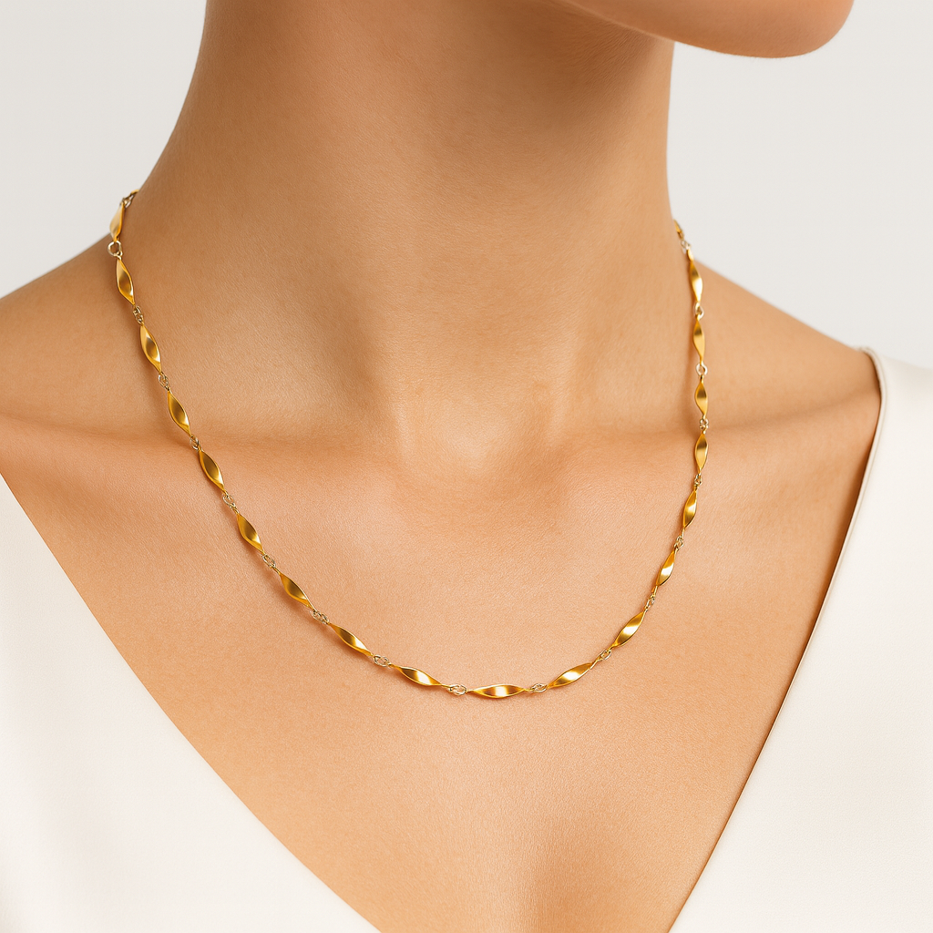 Collana Vento di Luce in Acciaio 316L, anallergica e non annerisce