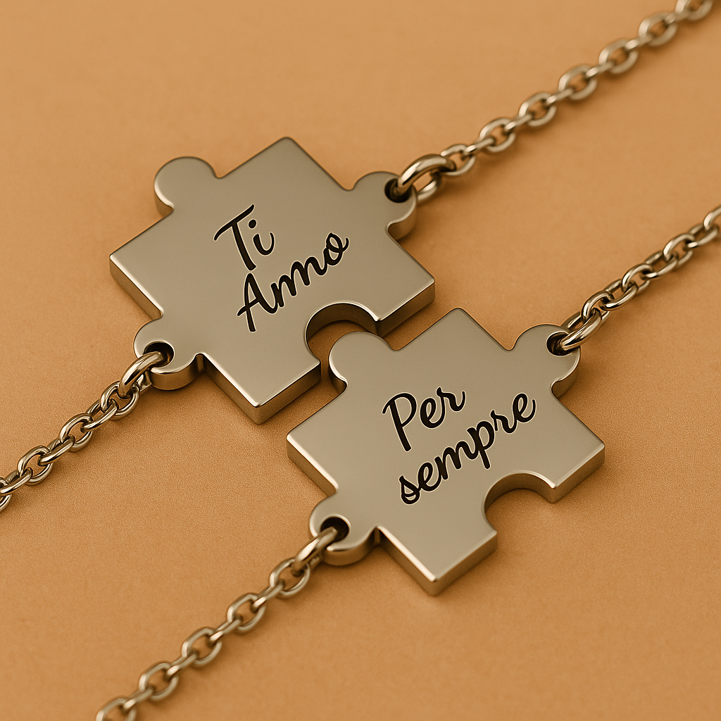 Bracciali Puzzle di Coppia Personalizzati – Insieme per Sempre