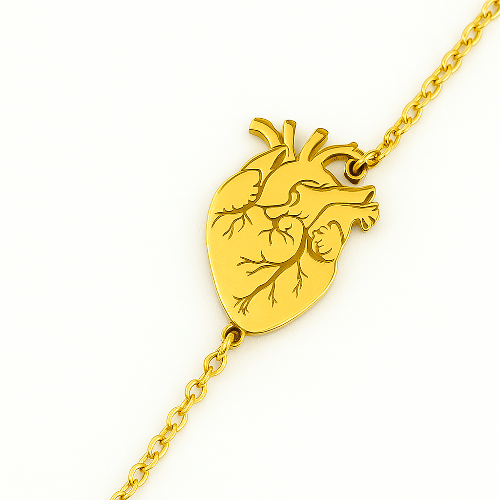 “Legame Vitale” – Bracciale Cuore Anatomico Personalizzabile