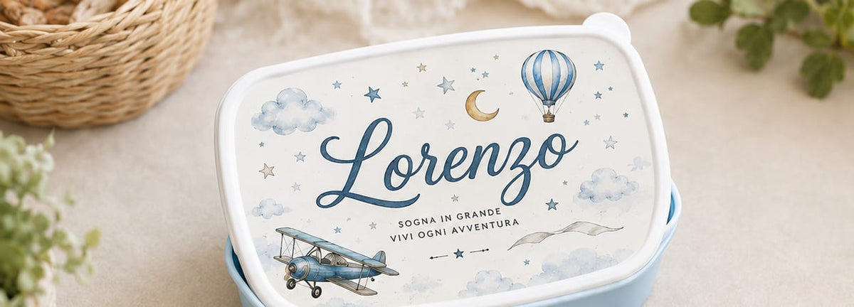 Porta Merenda Personalizzato con Foto e Nome – Il Compagno Perfetto per la Scuola
