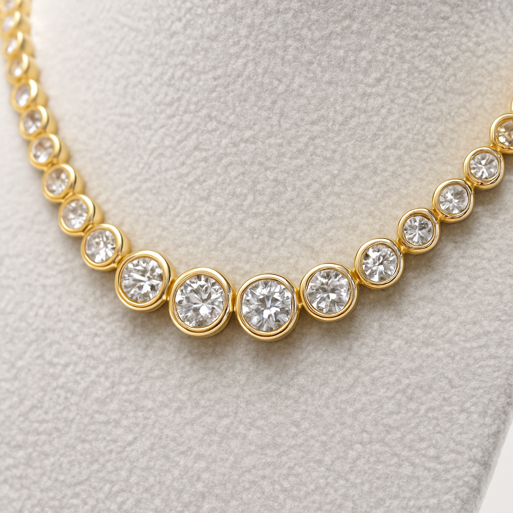 Creatrice di Sogni – Collana “Aurelia” in Acciaio 316L, zirconi incastonati a castone – Gold o Silver | In promozione