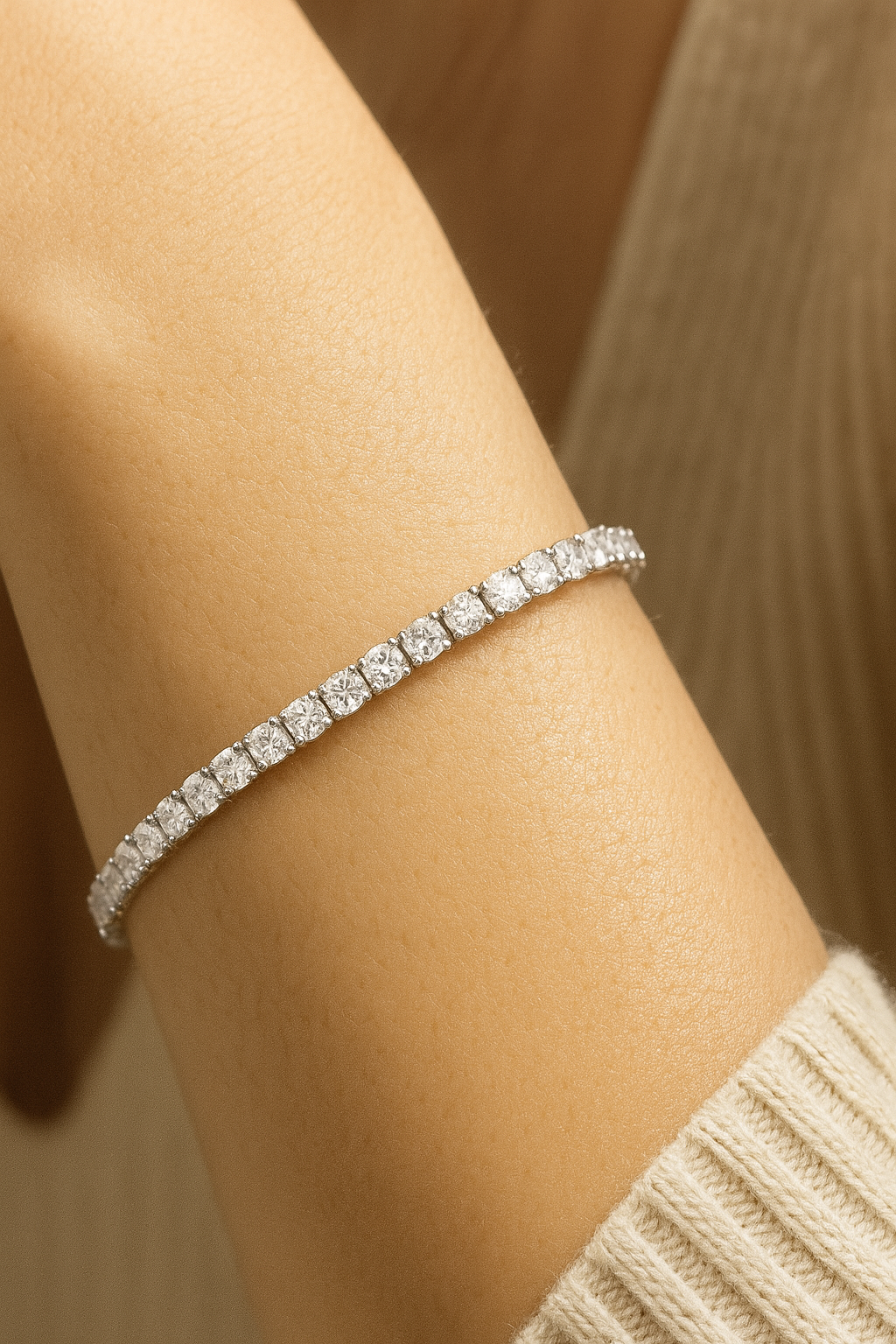 Creatrice di Sogni – Bracciale Tennis “Aurora” 3 mm in Acciaio 316L, anallergico e non annerisce – Silver o Gold | In promozione