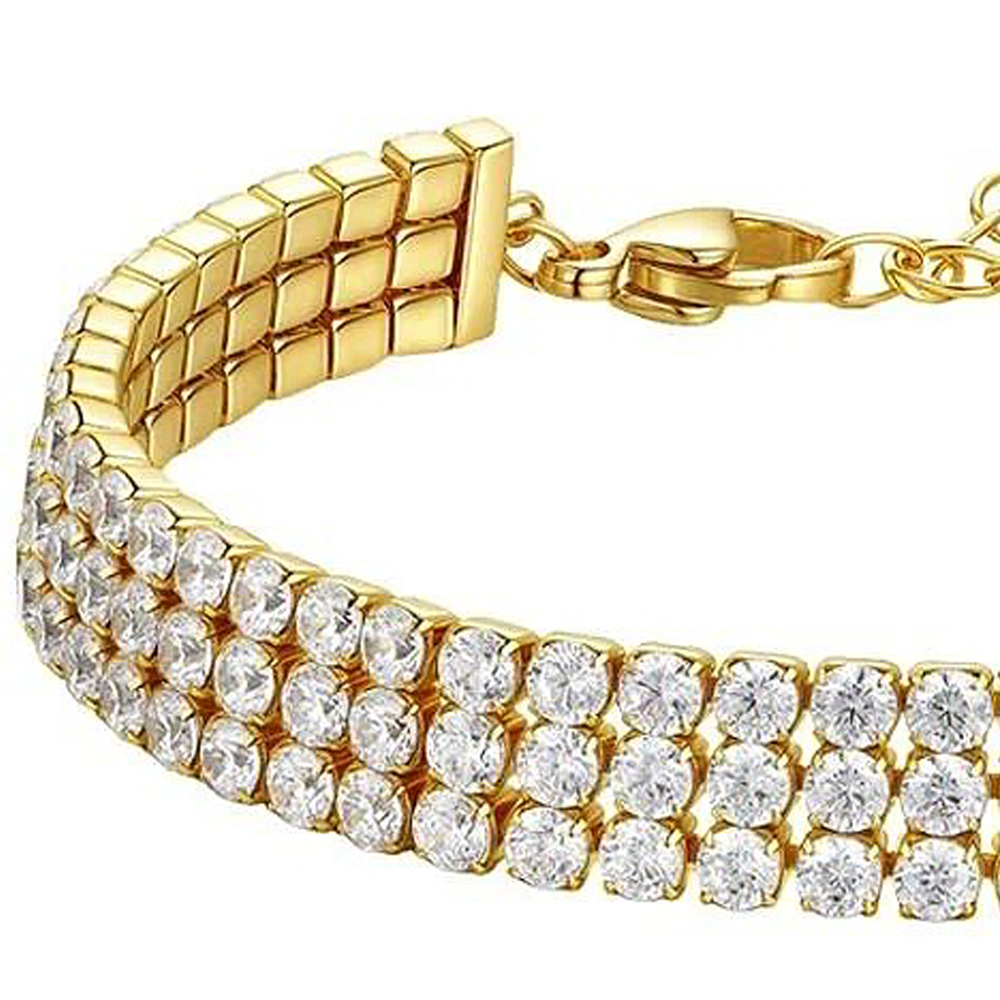 Creatrice di Sogni – Bracciale Tennis “Gioia” a tre file in Acciaio 316L, anallergico e non annerisce | In promozione