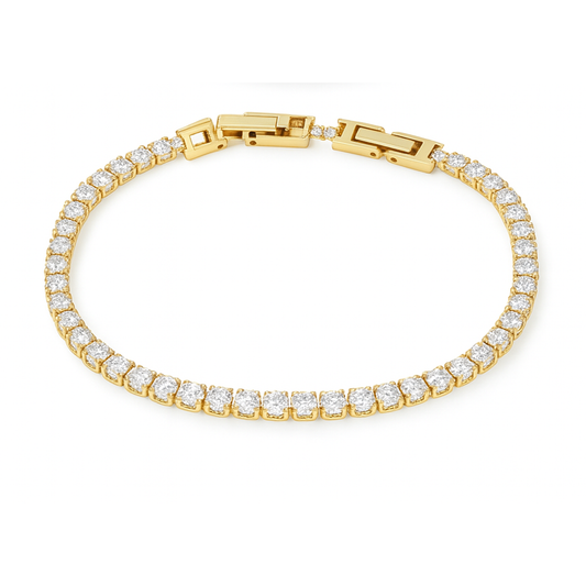 Creatrice di Sogni – Bracciale Tennis “Riflesso” 4 mm in Acciaio 316L, anallergico e non annerisce – Gold o Silver | In promozione