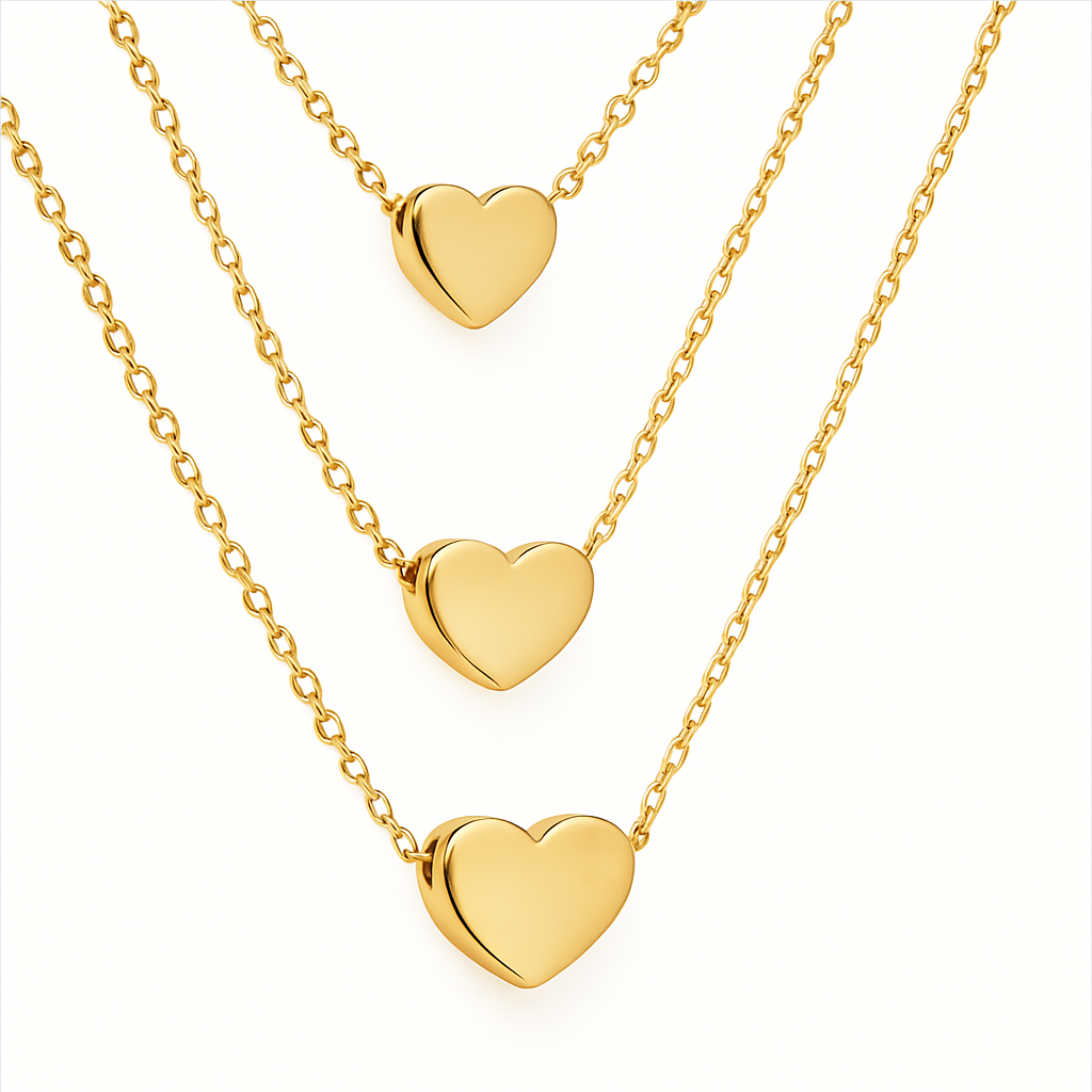 Creatrice di Sogni – Collana “Tre Cuori” in Acciaio 316L, anallergica e non annerisce – Gold o Silver | In promozione