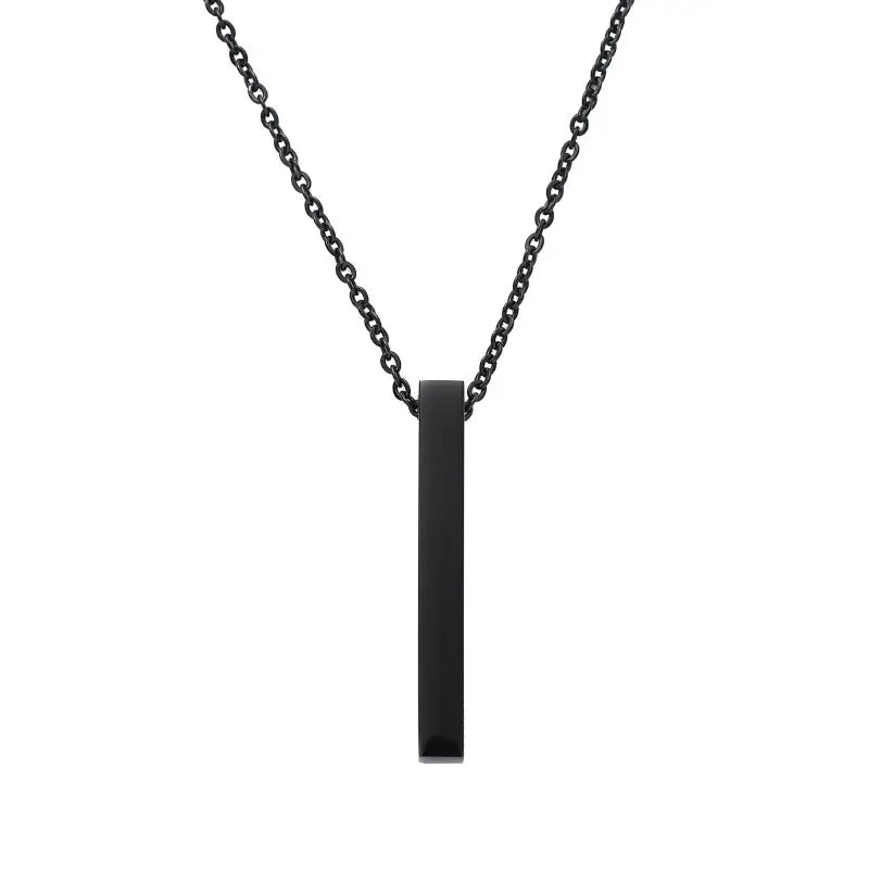 Collana RICORDO INCISO Personalizzabile – Incidi Nome o Frase Oro Nero o Argento