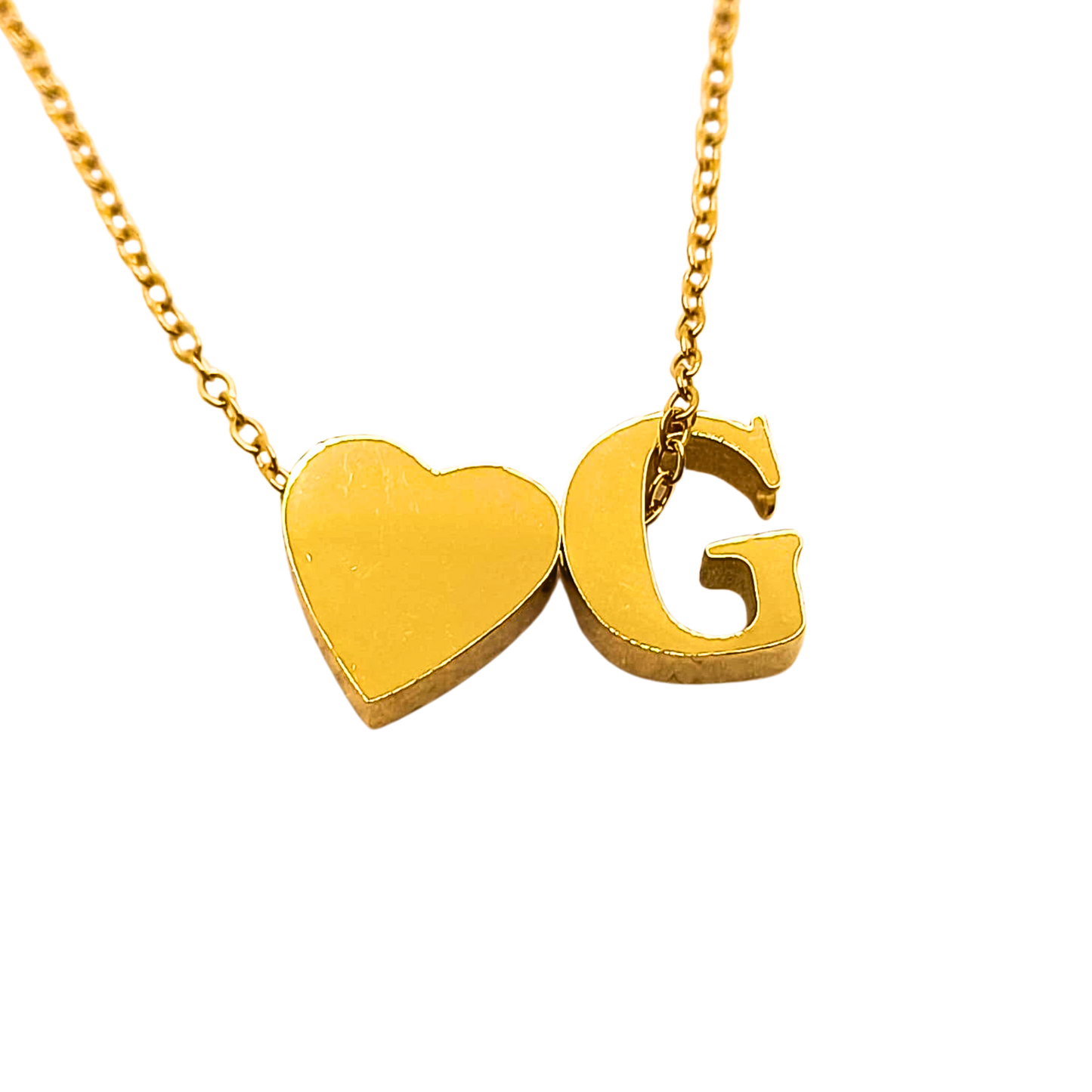 Collana con Doppio Ciondolo – Cuore e Lettere Personalizzate