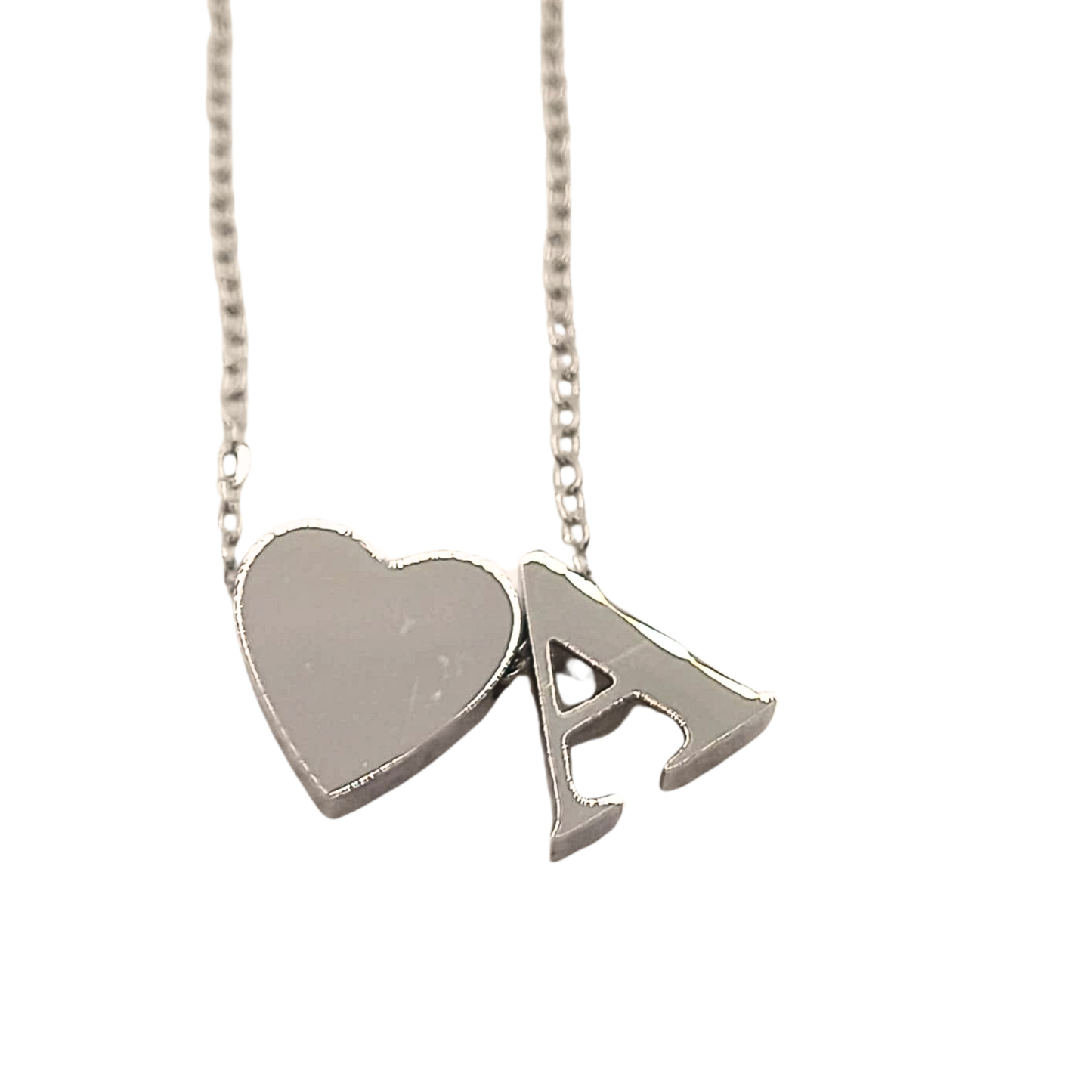 Collana con Doppio Ciondolo – Cuore e Lettere Personalizzate