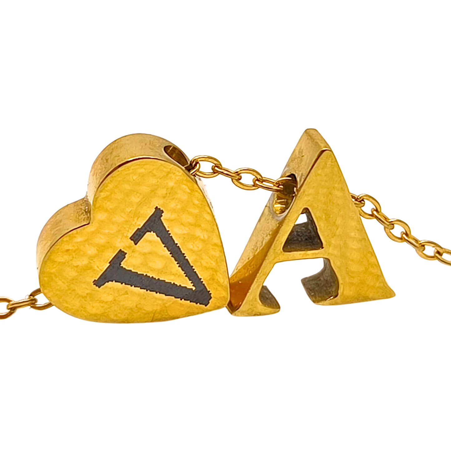 Collana con Doppio Ciondolo – Cuore e Lettere Personalizzate