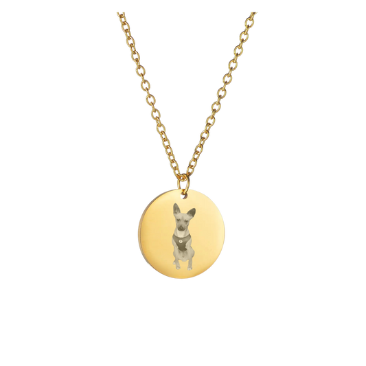 Collana Personalizzata con Pendente Rotondo - Oro e Argento