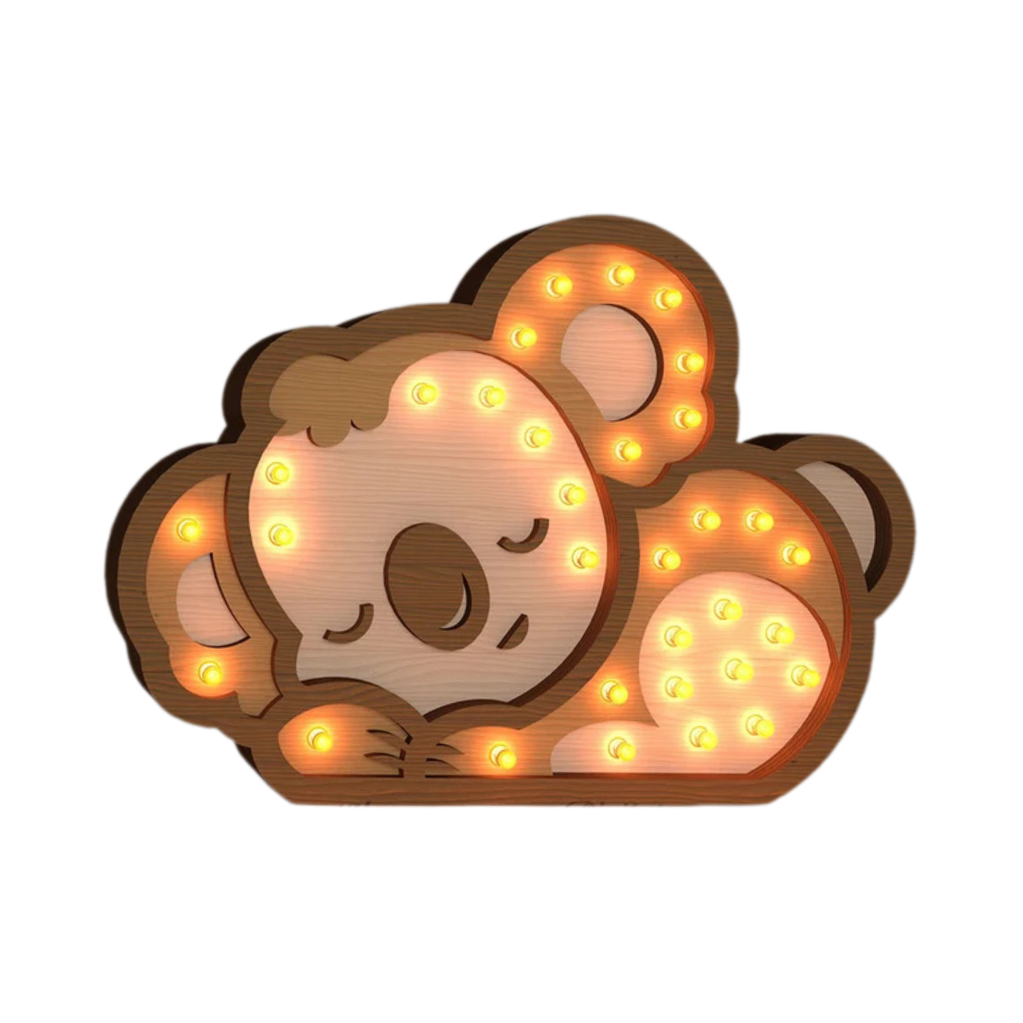 Lampada Notturna in Legno Koala – Un Tocco di Magia per la Cameretta