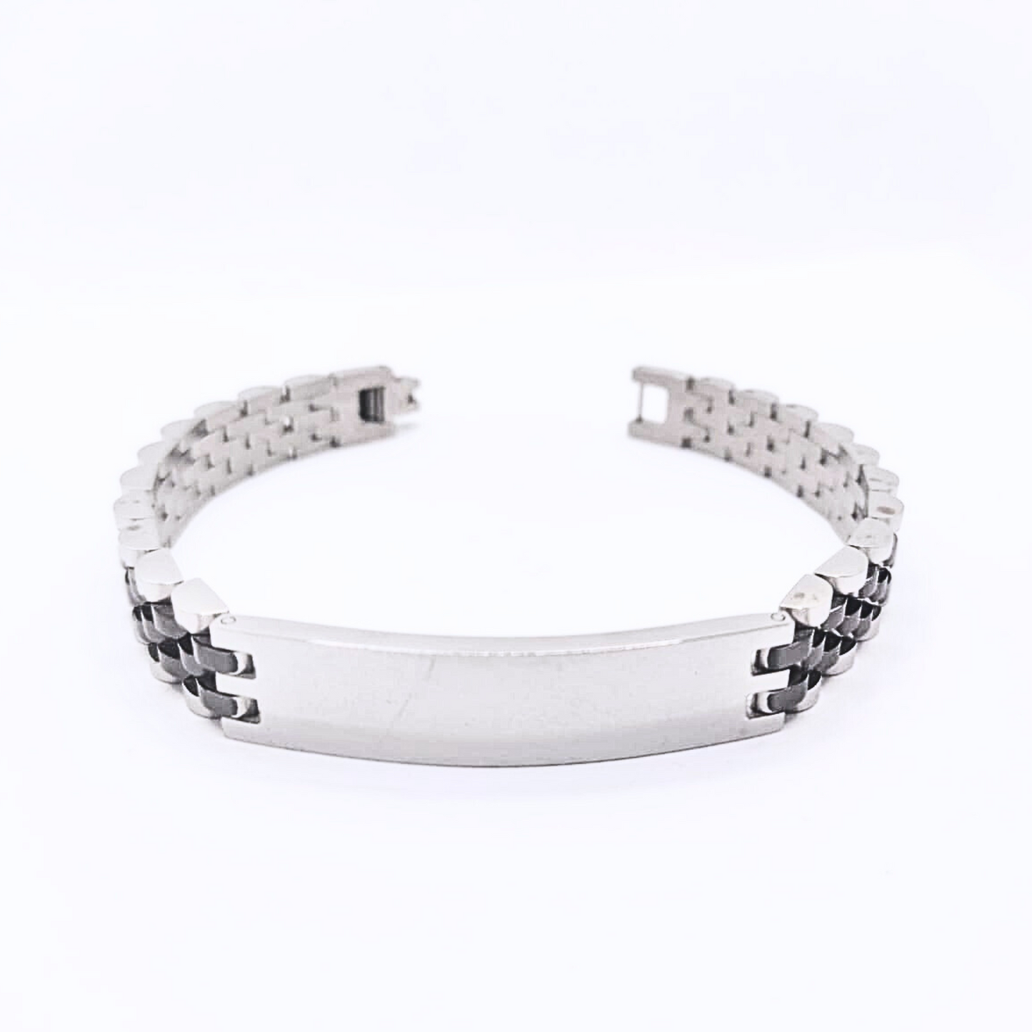 Legame Eterno: Bracciale Personalizzabile Maglia Jubilee in Acciaio Inossidabile 316L - Finiture Oro e Argento