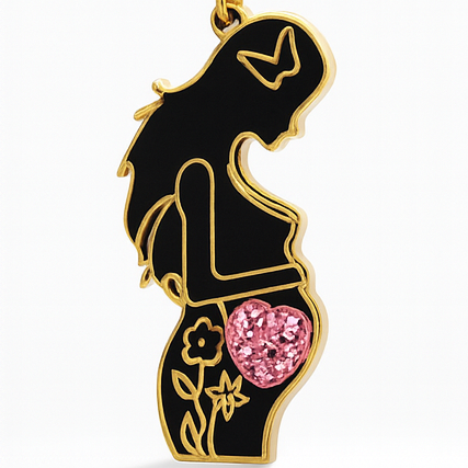 Collana Mamma in Attesa – Amore che Cresce (Acciaio Inossidabile 316L – Gold & Silver)