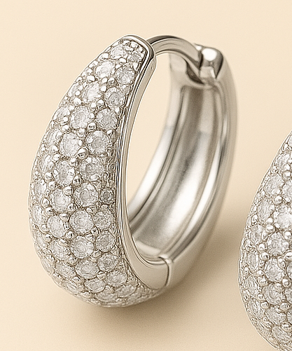 Creatrice di Sogni – Orecchini “Luce Divina” - Cerchi Pavé Gold/Silver – Super Promo Oggi!