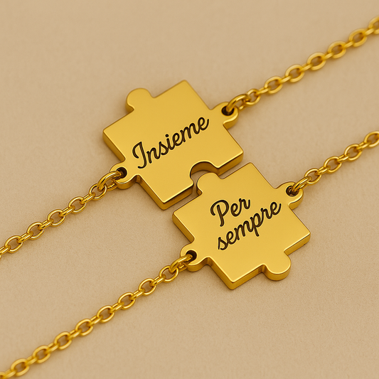 Bracciali Puzzle di Coppia Personalizzati – Insieme per Sempre