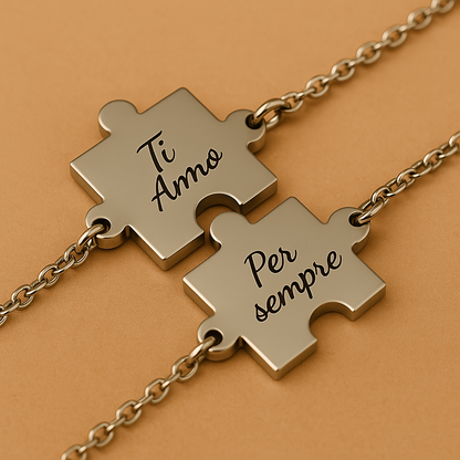 Bracciali Puzzle di Coppia Personalizzati – Insieme per Sempre
