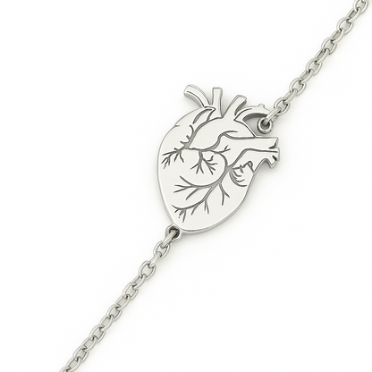 “Legame Vitale” – Bracciale Cuore Anatomico Personalizzabile