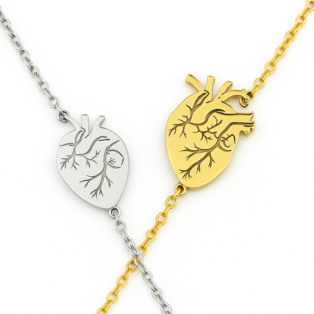 “Legame Vitale” – Bracciale Cuore Anatomico Personalizzabile
