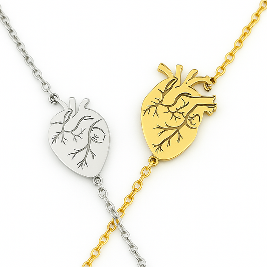 “Legame Vitale” – Bracciale Cuore Anatomico Personalizzabile