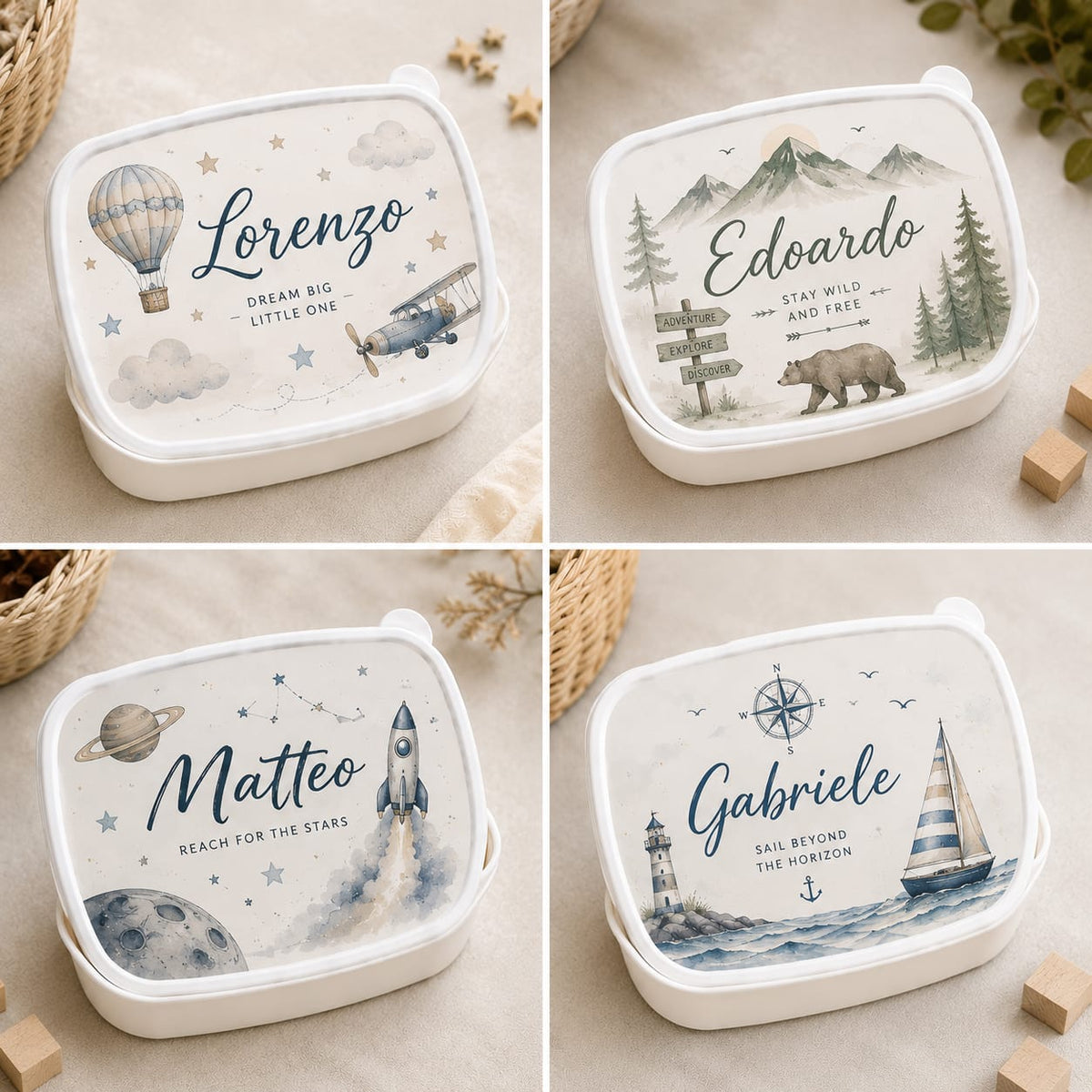 Porta Merenda Personalizzato con Foto e Nome – Il Compagno Perfetto per la Scuola