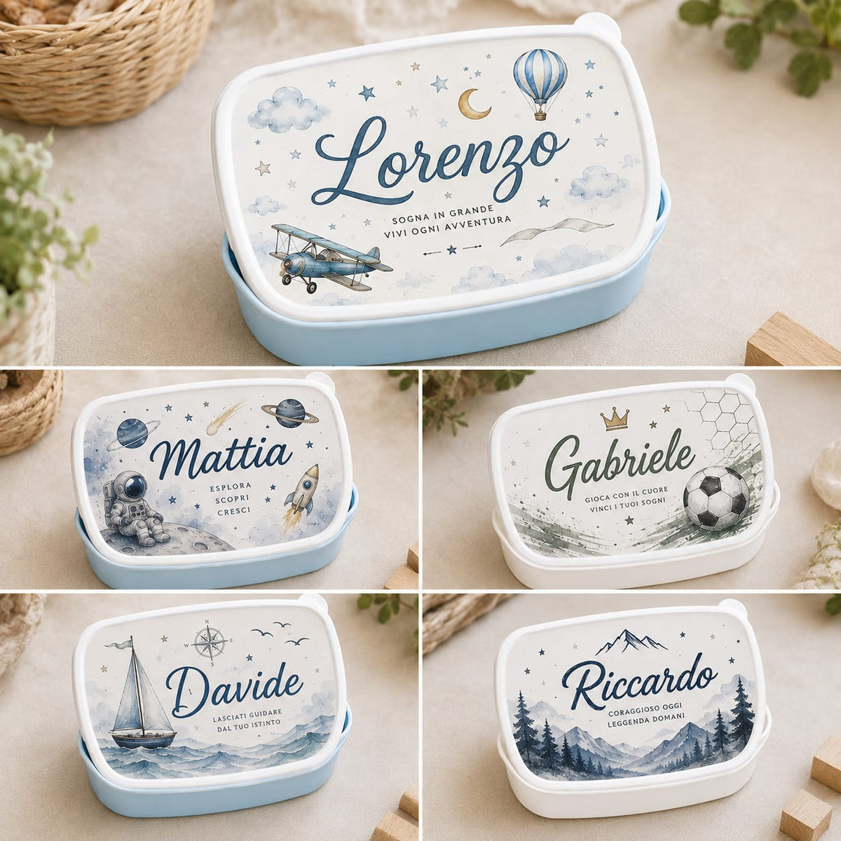 Porta Merenda Personalizzato con Foto e Nome – Il Compagno Perfetto per la Scuola