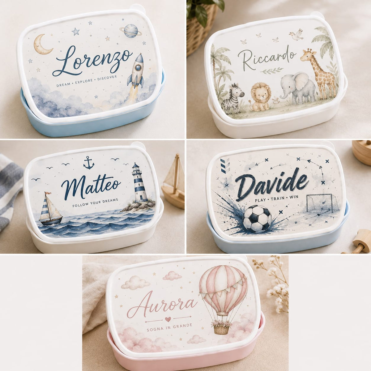 Porta Merenda Personalizzato con Foto e Nome – Il Compagno Perfetto per la Scuola