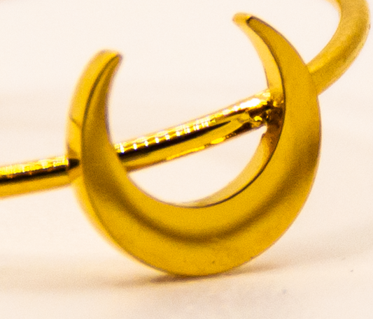 Creatrice di Sogni – Anello “Mezzaluna” in Acciaio 316L regolabile, anallergico e non annerisce – Silver o Gold | In promozione