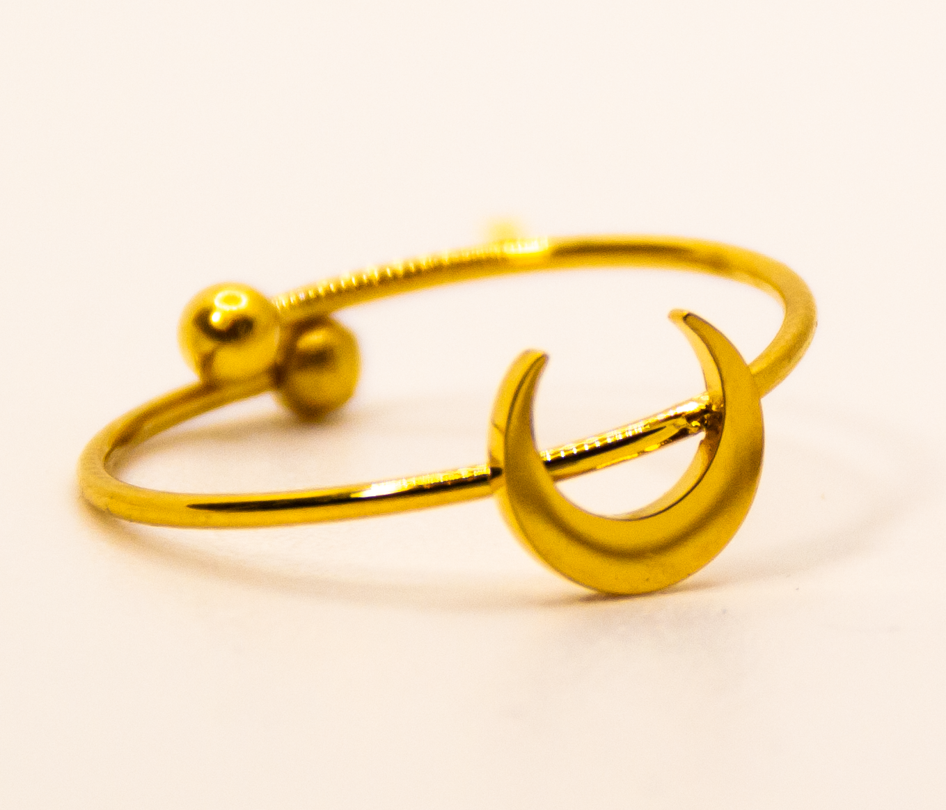 Creatrice di Sogni – Anello “Mezzaluna” in Acciaio 316L regolabile, anallergico e non annerisce – Silver o Gold | In promozione