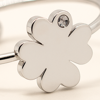 Creatrice di Sogni – Anello “Quadrifoglio” in Acciaio 316L regolabile, anallergico e non annerisce – Silver o Gold | In promozione