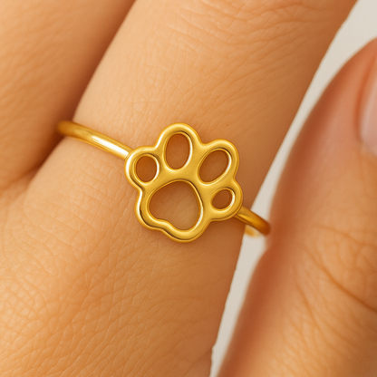 Creatrice di Sogni – Anello “Zampetta” in Acciaio 316L regolabile, anallergico e non annerisce – Gold o Silver | In promozione