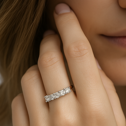 Creatrice di Sogni – Anello Luce Infinita 5 Zirconi – Regolabile - Offerta Speciale