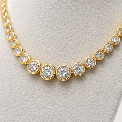 Creatrice di Sogni – Collana “Aurelia” in Acciaio 316L, zirconi incastonati a castone – Gold o Silver | In promozione