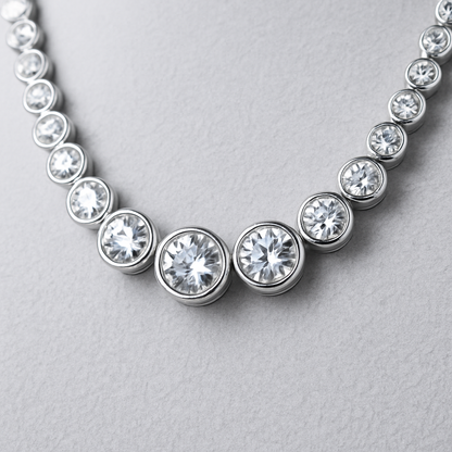 Creatrice di Sogni – Collana “Aurelia” in Acciaio 316L, zirconi incastonati a castone – Gold o Silver | In promozione