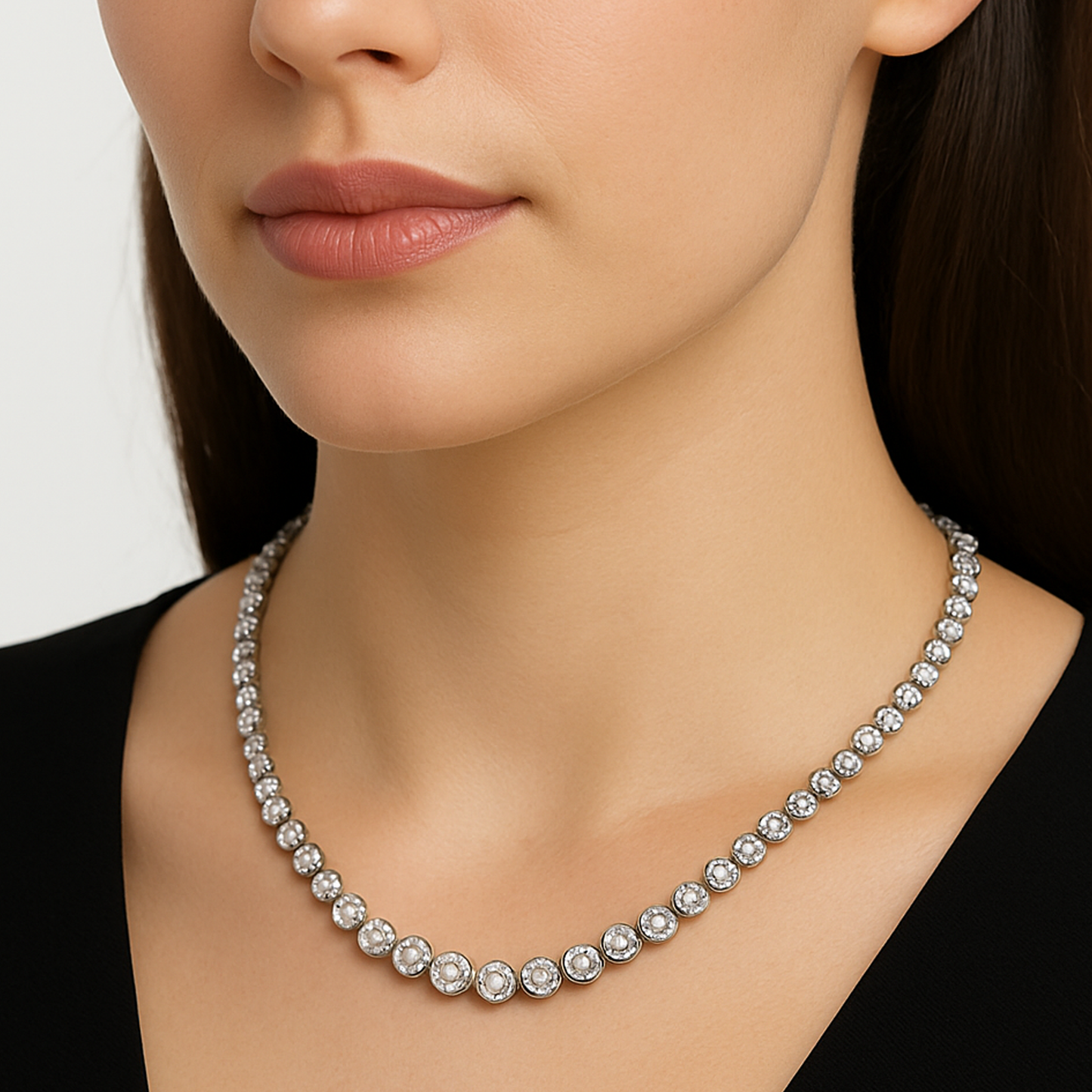 Creatrice di Sogni – Collana “Aurelia” in Acciaio 316L, zirconi incastonati a castone – Gold o Silver | In promozione