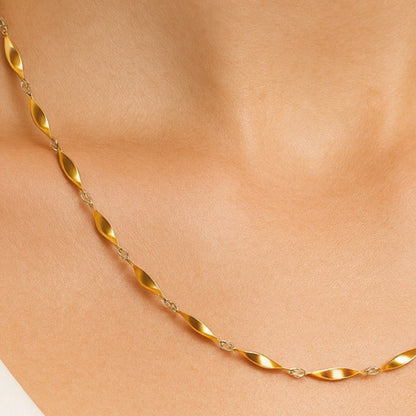 Collana Vento di Luce in Acciaio 316L, anallergica e non annerisce