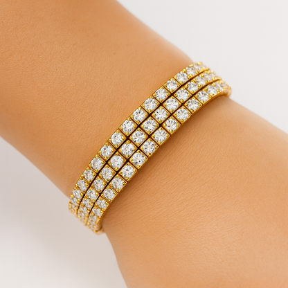 Creatrice di Sogni – Bracciale Tennis “Gioia” a tre file in Acciaio 316L, anallergico e non annerisce | In promozione