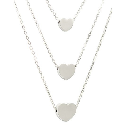 Creatrice di Sogni – Collana “Tre Cuori” in Acciaio 316L, anallergica e non annerisce – Gold o Silver | In promozione
