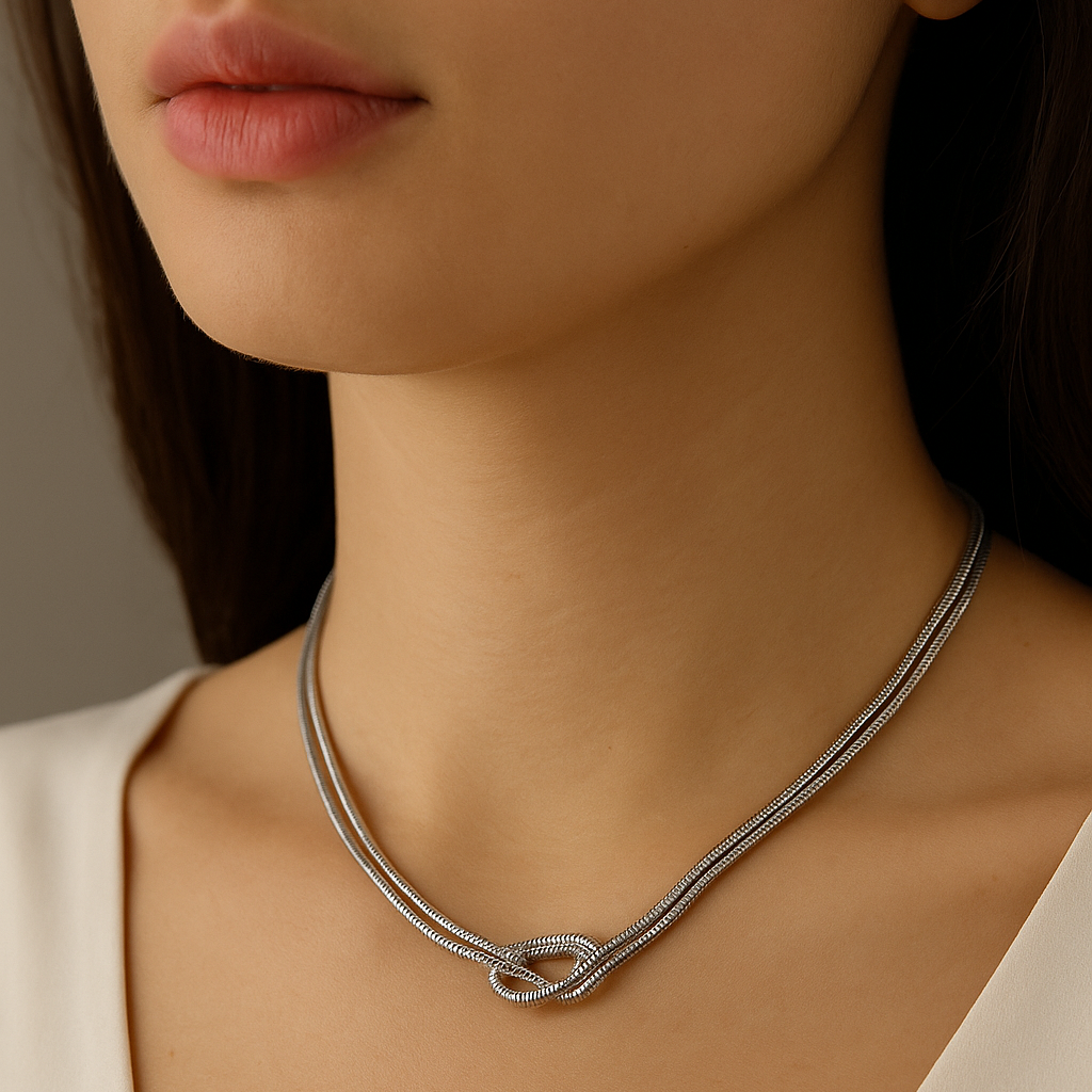 Anima – Collana con Nodo Elegante Gold e Silver | Raffinatezza e Significato