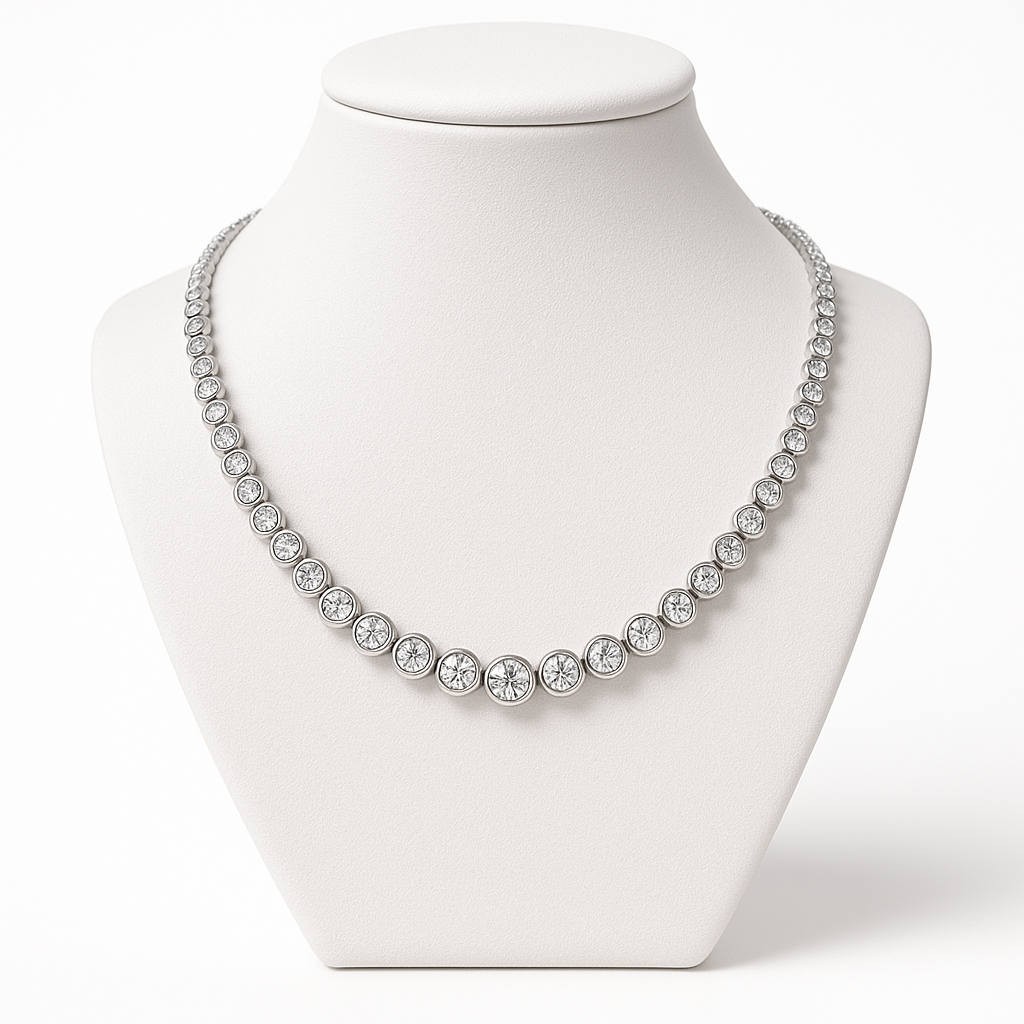 Creatrice di Sogni – Collana “Aurelia” in Acciaio 316L, zirconi incastonati a castone – Gold o Silver | In promozione