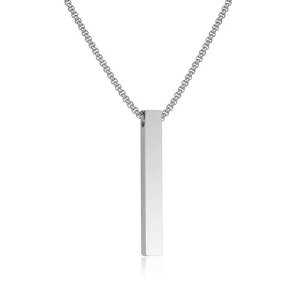 Collana RICORDO INCISO Personalizzabile – Incidi Nome o Frase Oro  Nero o Argento