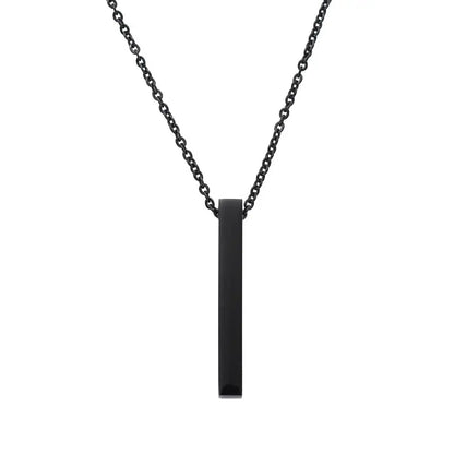 Collana RICORDO INCISO Personalizzabile – Incidi Nome o Frase Oro  Nero o Argento