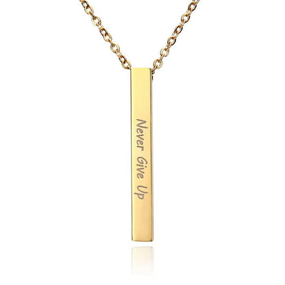 Collana RICORDO INCISO Personalizzabile – Incidi Nome o Frase Oro  Nero o Argento