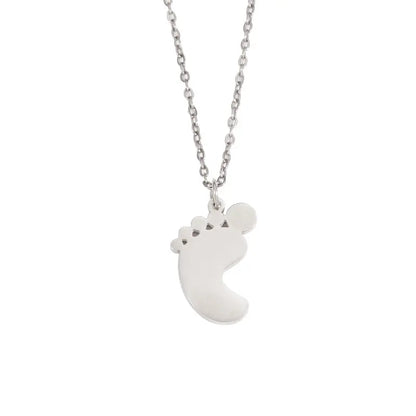 Collana con Ciondolo Piedino in Acciaio Inossidabile – Personalizzabile in Oro e Argento