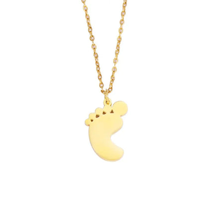 Collana con Ciondolo Piedino in Acciaio Inossidabile – Personalizzabile in Oro e Argento