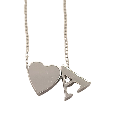 Collana con Doppio Ciondolo – Cuore e Lettere Personalizzate