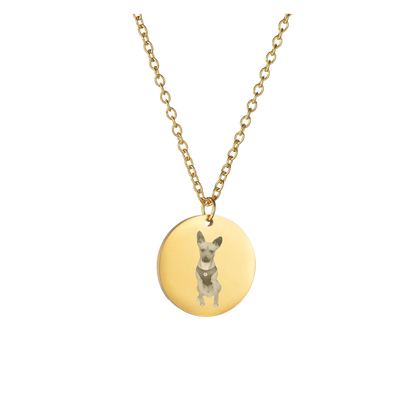 Collana Personalizzata con Pendente Rotondo - Oro e Argento