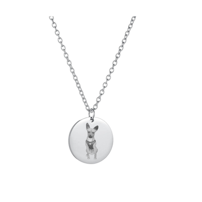 Collana Personalizzata con Pendente Rotondo - Oro e Argento